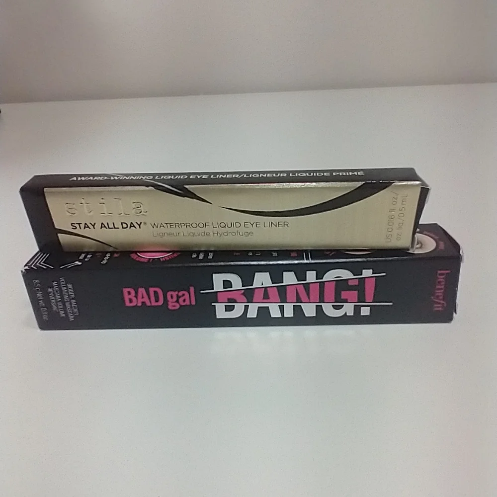 Benefit BAD gal BANG Volumizing Mascara &Black&Stila Stay All Day Eye Liner